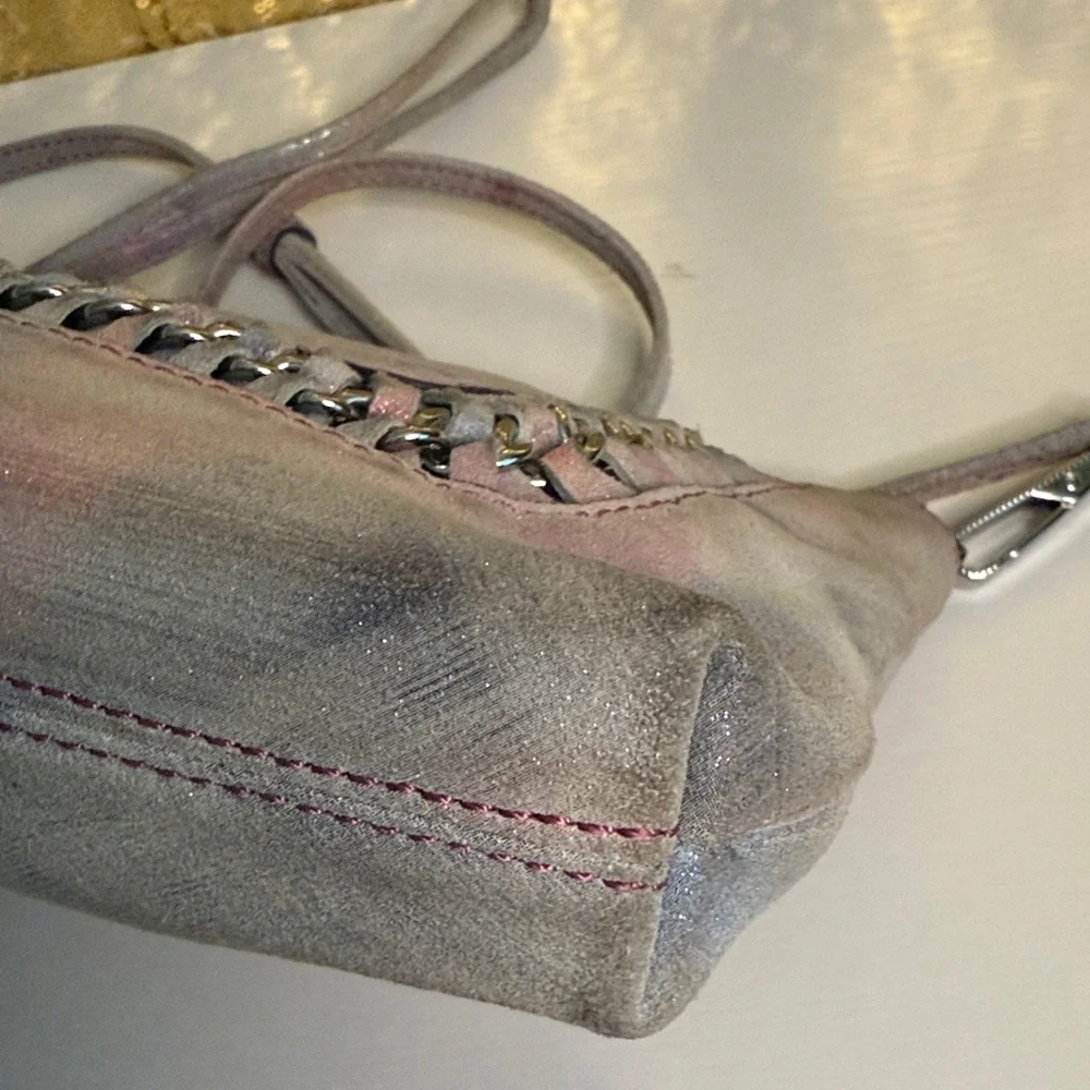 Aimee Kestenberg suede rainbow brushed print Crossbody Bag